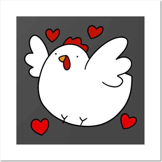 Love Chicken Wall Art by saradaboru